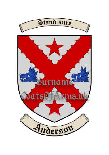 Anderson (Scottish) Shield (Coats of Arms Family Crests)