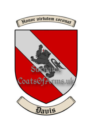 Davis (Welsh) Shield (Coats of Arms Family Crests)