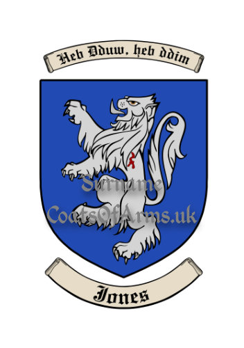 Jones (Welsh) Shield (Coats of Arms Family Crests)