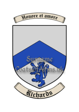 Richards (English & Welsh) Shield (Coats of Arms Family Crests)