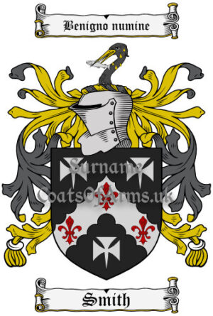 Smith (English) Coat of Arms Family Crest PNG Instant Image Download (Black & Gold)