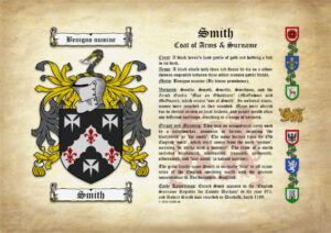 Smith (English) Coat of Arms (Family Crest) with Surname Origin & Meaning