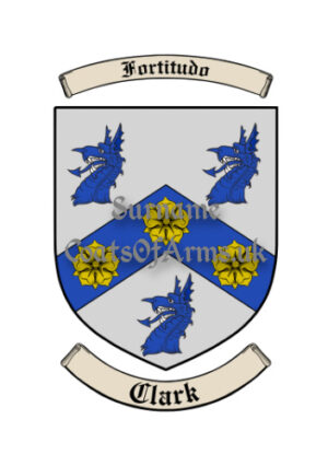 Clark (Northumberland, England) Shield (Coats of Arms Family Crests)