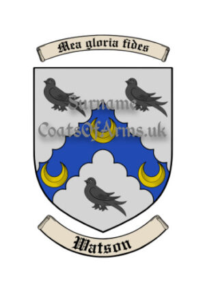 Watson (English) Shield (Coats of Arms Family Crests)