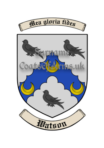 Watson (English) Shield (Coats of Arms Family Crests)