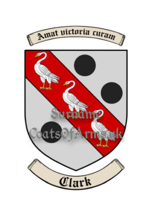 Clark (English) Shield (Coats of Arms Family Crests)
