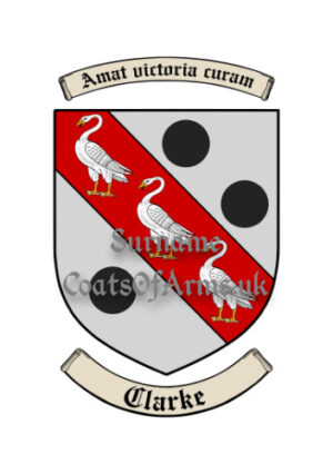 Clarke (English) Shield (Coats of Arms Family Crests)