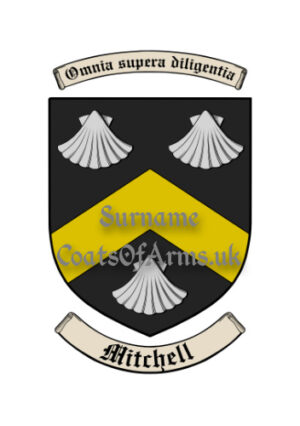 Mitchell (English) Shield (Coats of Arms Family Crests)