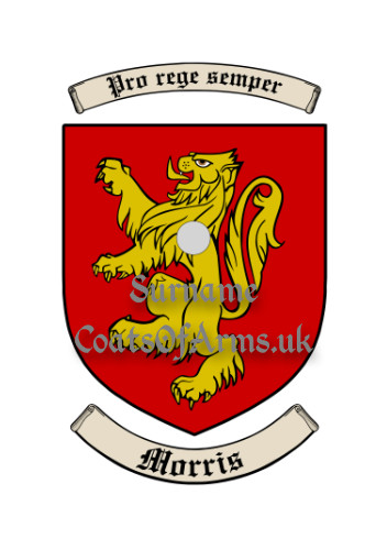 Morris (English) Shield (Coats of Arms Family Crests)