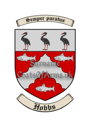 Hobbs (England) Shield (Coats of Arms Family Crests)