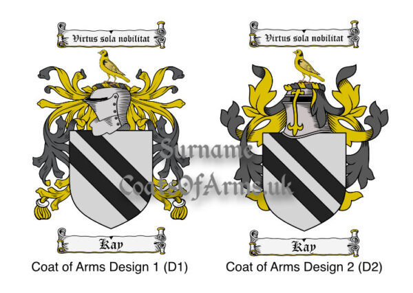 Kay (English) Coats of Arms (Family Crests) 2 Designs