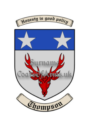 Thompson (Scottish) Shield (Coats of Arms Family Crests) Image Instant Download