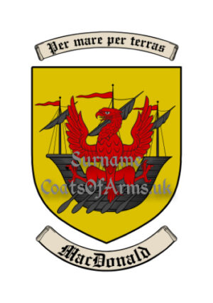 MacDonald (Scottish) Shield (Coats of Arms Family Crests)