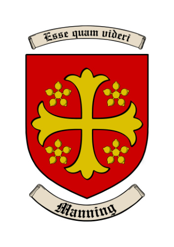 Manning (English) Shield (Coats of Arms Family Crests)