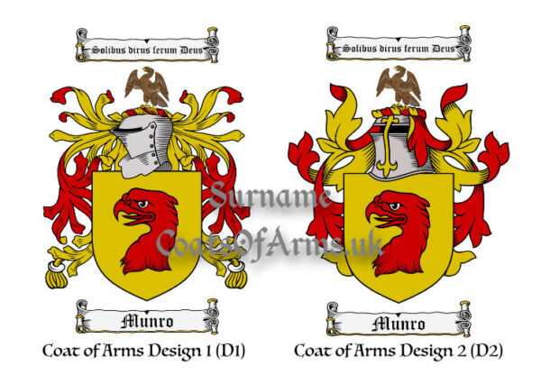 Munro (Scottish) Coats of Arms (Family Crests) 2 Designs