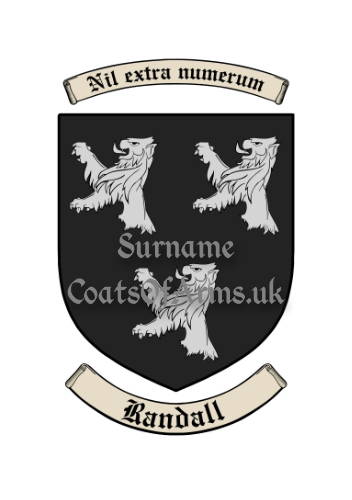 Randall (English) Shield (Coats of Arms Family Crests)