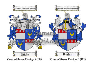 Ritchie (Scottish) Coats of Arms (Family Crests) 2 Designs