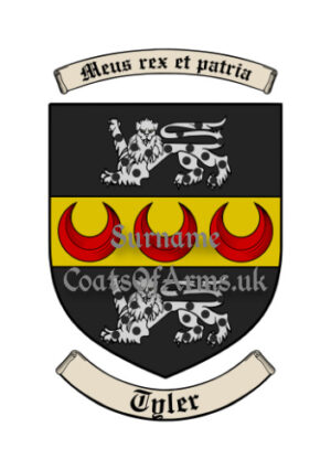 Tyler (English) Shield (Coats of Arms Family Crests)