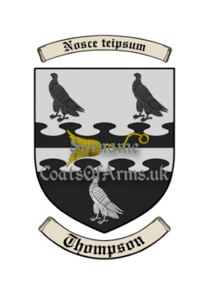 Thompson (English) Shield (Coats of Arms Family Crests)