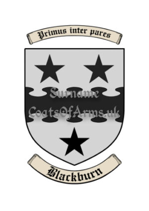 Blackburn (English) Shield (Coats of Arms Family Crests)