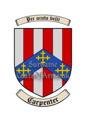 Carpenter (English) Shield (Coats of Arms Family Crests)