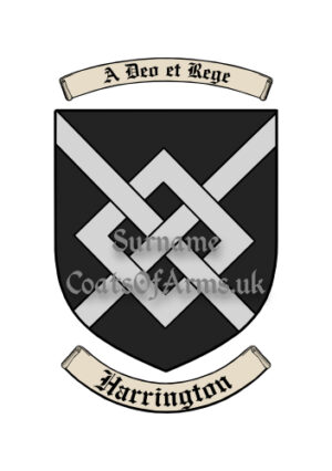 Harrington (English-Irish) Shield (Coats of Arms Family Crests)