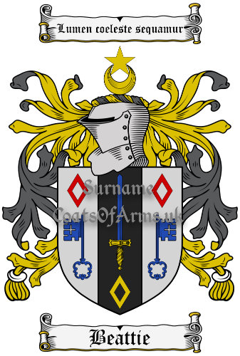 Beattie (Scottish) Coat of Arms Family Crest PNG Image Instant Download