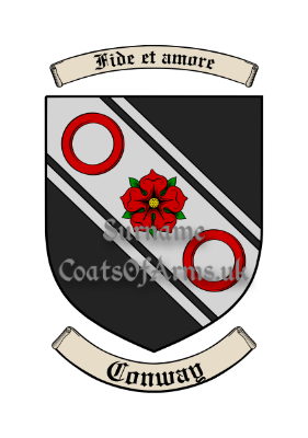 Conway (Welsh, English, Irish) Shield (Coats of Arms Family Crests)