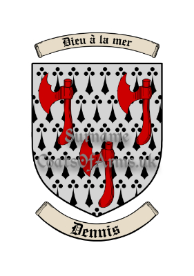Dennis (English) Shield (Coats of Arms Family Crests)