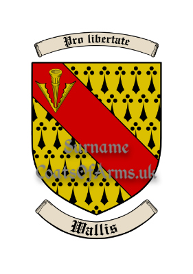 Wallis (English) Shield (Coats of Arms Family Crests)