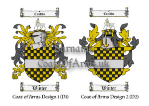 Winter (English) Coats of Arms (Family Crests) 2 Designs