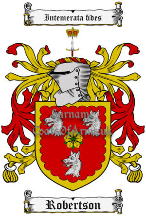 Robertson (England) Coat of Arms Family Crest PNG Image Instant Download
