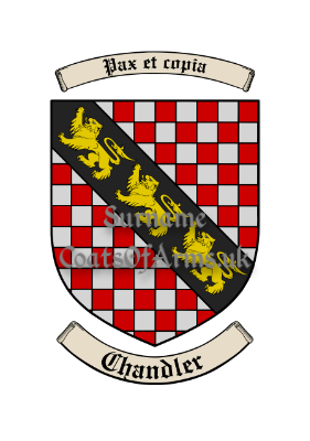 Chandler (English) Shield (Coats of Arms Family Crests)