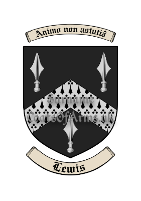 Lewis (English) Shield (Coats of Arms Family Crests)