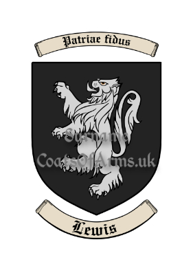 Lewis (Welsh) Shield (Coats of Arms Family Crests)